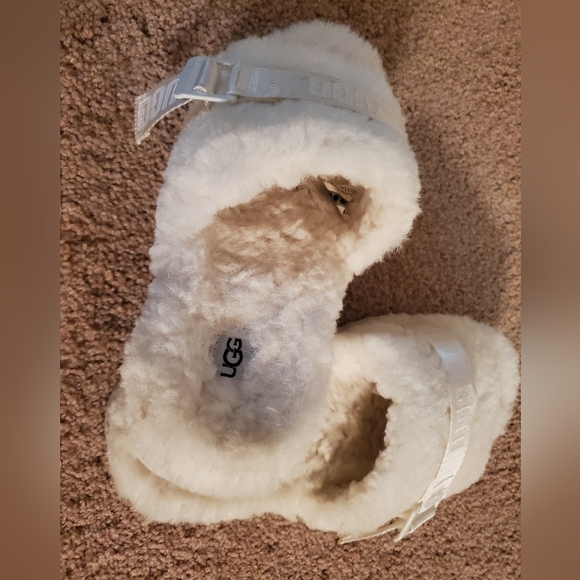 UGG FLUFFITA SLIDE SHEARLING PLATFORM SANDALS SHOE 8 - Picture 12 of 13